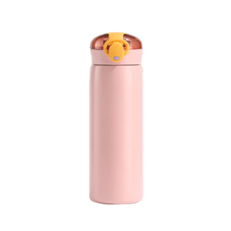 304 Stainless Steel Thermos Cup with Straw, 320/460ml Insulated Water Bottle, Leak Proof Travel Mug Vacuum Flask mbzr