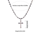 Sterling Silver Cross Pendant Necklace Couples Unisex USA Ship