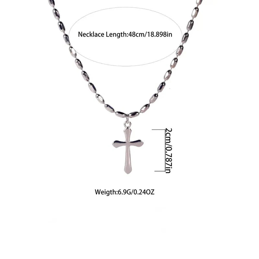Sterling Silver Cross Pendant Necklace Couples Unisex USA Ship