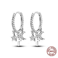 Fine Jewelry 925 Silver Rose Gold Plated Zircon Sparklin Hoop Earrings For Women mbzr