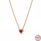 925 Sterling Silver Classic Bow Heart-shaped Necklace Exquisite Charm Jewelry Deliver Family Girlfriend Birthday Christmas Gift
