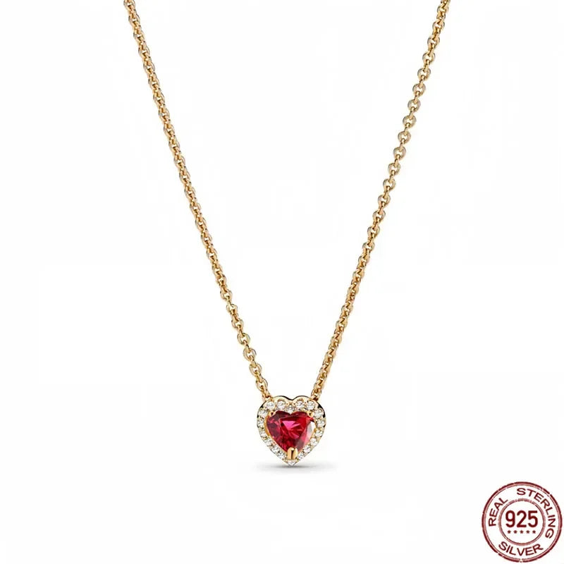 925 Sterling Silver Classic Bow Heart-shaped Necklace Exquisite Charm Jewelry Deliver Family Girlfriend Birthday Christmas Gift