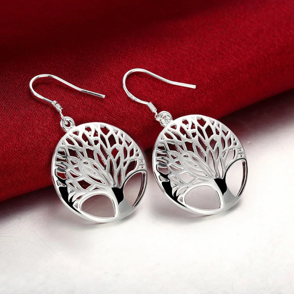 Top Quality 925 Sterling Silver Earrings Simple Round Circle Hoop Earrings For Woman Fashion Wedding Engagement Charm Jewelry mbzr