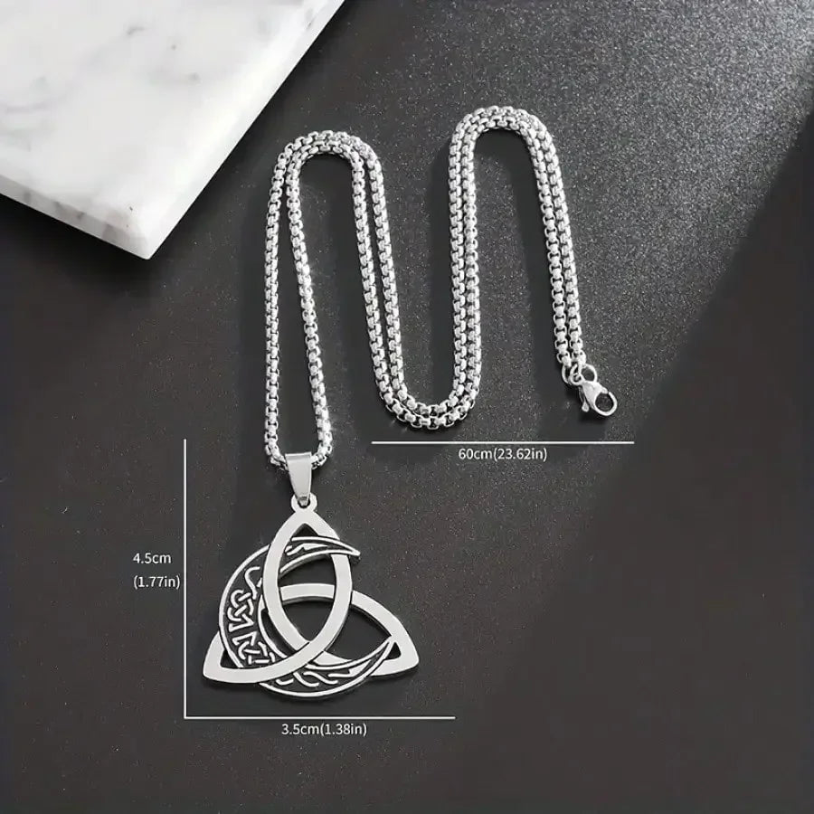 Classic Witch Mystery Moon Crescent Wiccan Pendant, Endless Sense Necklace Men Women Personalized Jewelry Accessories mbzr