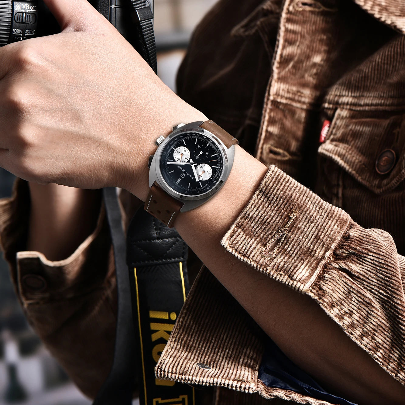 PAGANI DESIGN 2026 Retro Luxury Men's Quartz Watches Sports Chronograph VK63 Watch For Men AR Sapphire Waterproof Leather Clock