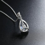 New 925 Sterling Silver VVS1 Moissanite Necklace Heart Pendant Chain Fine Jewelry for Woman Wedding Sparkling Classic party gift