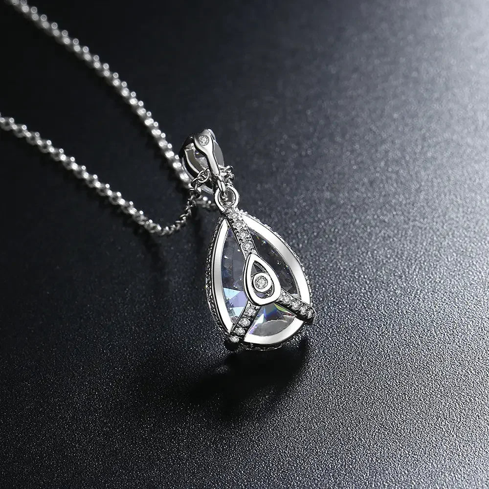 New 925 Sterling Silver VVS1 Moissanite Necklace Heart Pendant Chain Fine Jewelry for Woman Wedding Sparkling Classic party gift