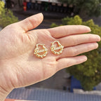 Personalized Mini Name Earring Custom Leter Hoop Earring 25mm Gold Stainless Steel Child Jewelry For Kids Women Birthday Girls