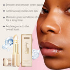 24K Gold Foil Vitamin E Lip Balm Crystal Jelly Lipstick,Moisturizing Lip Care for Dry Lips,Long-Lasting Hydrating Tint mbzr