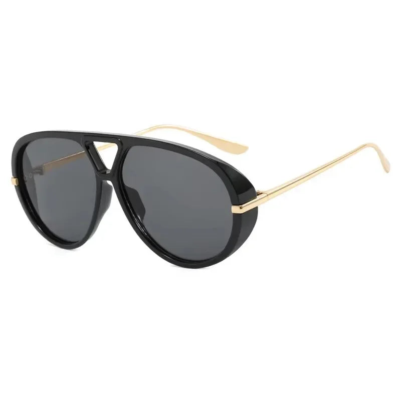 Vintage Oversized Sunglasses Women Retro Brand Big Frame Sun Glasses Female Black Yellow Ins Style Square Glasses Oculos De Sol mbzr