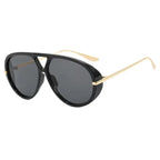 Vintage Oversized Sunglasses Women Retro Brand Big Frame Sun Glasses Female Black Yellow Ins Style Square Glasses Oculos De Sol mbzr