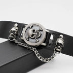 Punk Skull Men's Wrist WatchandWomen's Watch, Skull Flip Cover Watch, Skull Ornament+Chain Elements, Fashion for Cosplay Lovers mbzr