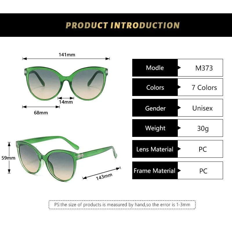 Cat Eye Sunglasses Oversize Frame Outdoor Driving UV Protection Sun Glasses mbzr