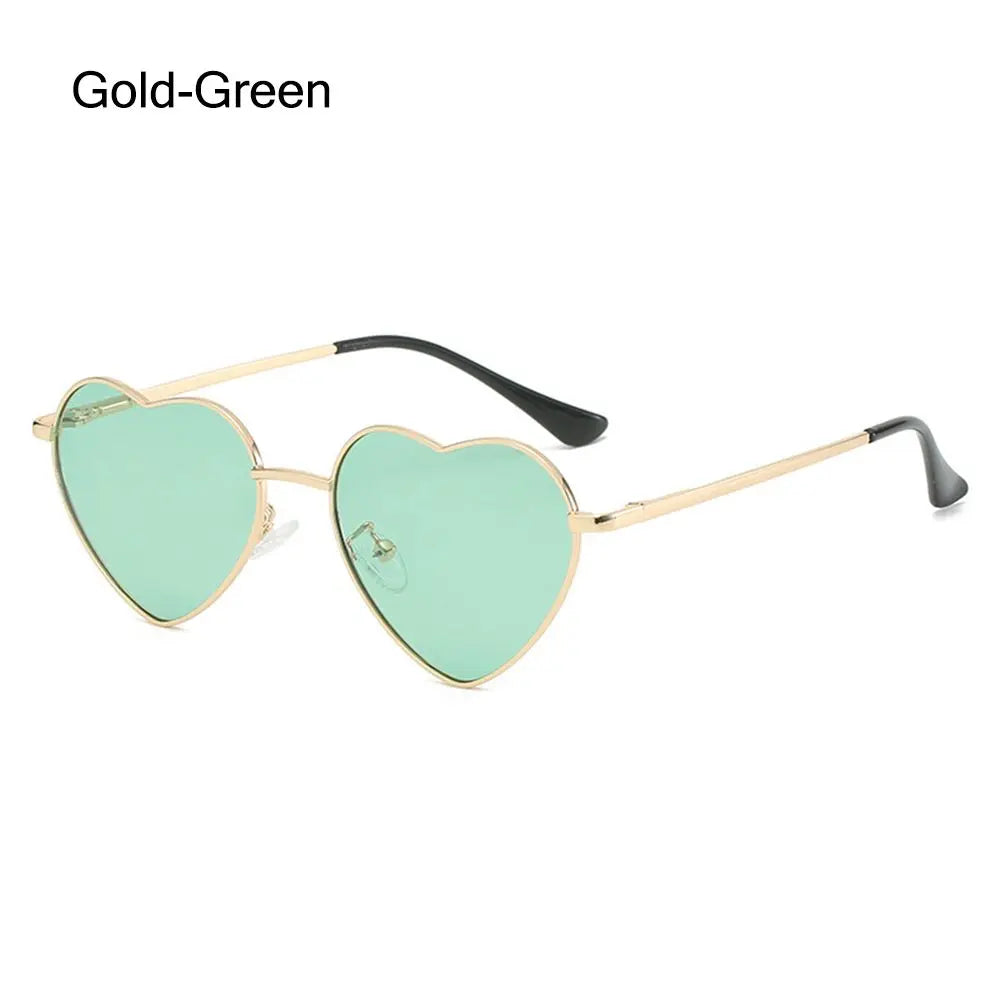 Trendy Heart-Shaped Glasses Women Heart Sunglasses Vintage Metal Frame Polarized Sun Glasses UV400 Eyewear
