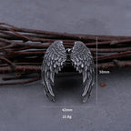 Vintage Angel Wings Pendant Necklace Stainless Steel Unisex