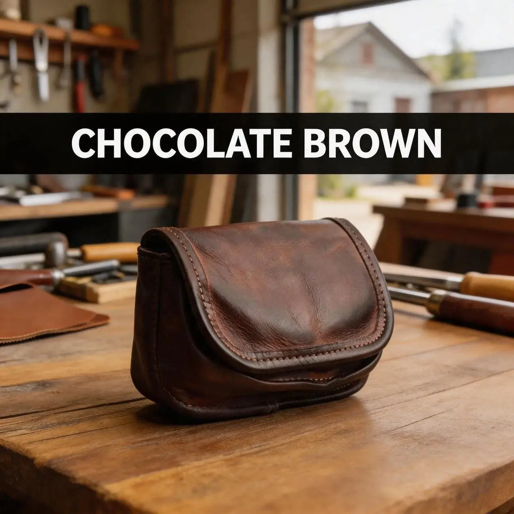 Genuine Leather Retro Zipper Coin Purse Card Holder Storage Bag Wallet Key Bag for Men and Women