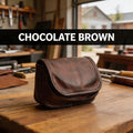 Genuine Leather Retro Zipper Coin Purse Card Holder Storage Bag Wallet Key Bag for Men and Women