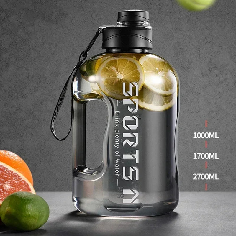 1.7L/2.7L Portable Large Capacity Water Bottle Sports Water Bottle Gym Cycling Cup For Fitness Camping Men Water Kettle mbzr