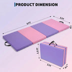 6x3 Ft Gymnastics Mat, 2'' Thick 4-Fold Exercise Floor Mat For Home Gym, Yoga, Pilates, Tumbling Training mbzr