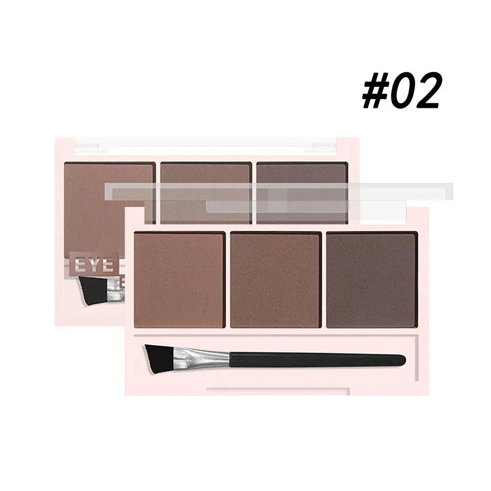 ANNA ROSE 3-In-1 Eyebrow Powder Palette With Enhancer Brush Natural Long-Lasting Shaping Sweat-proof Waterproof Makeup mbzr