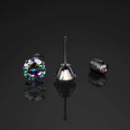 G23 Titanium Screw Back 20G 5A Cubic Zirconia Earrings Studs for Women Men Double Side Earrings Piercing Sleeper Studs Jewelry