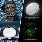 OLEVS 3653 Moon Phase Men Watch Luxury Brand Quartz Watch Fashion Original Waterproof Luminous 24-hour Automatic Date Men Watch mbzr