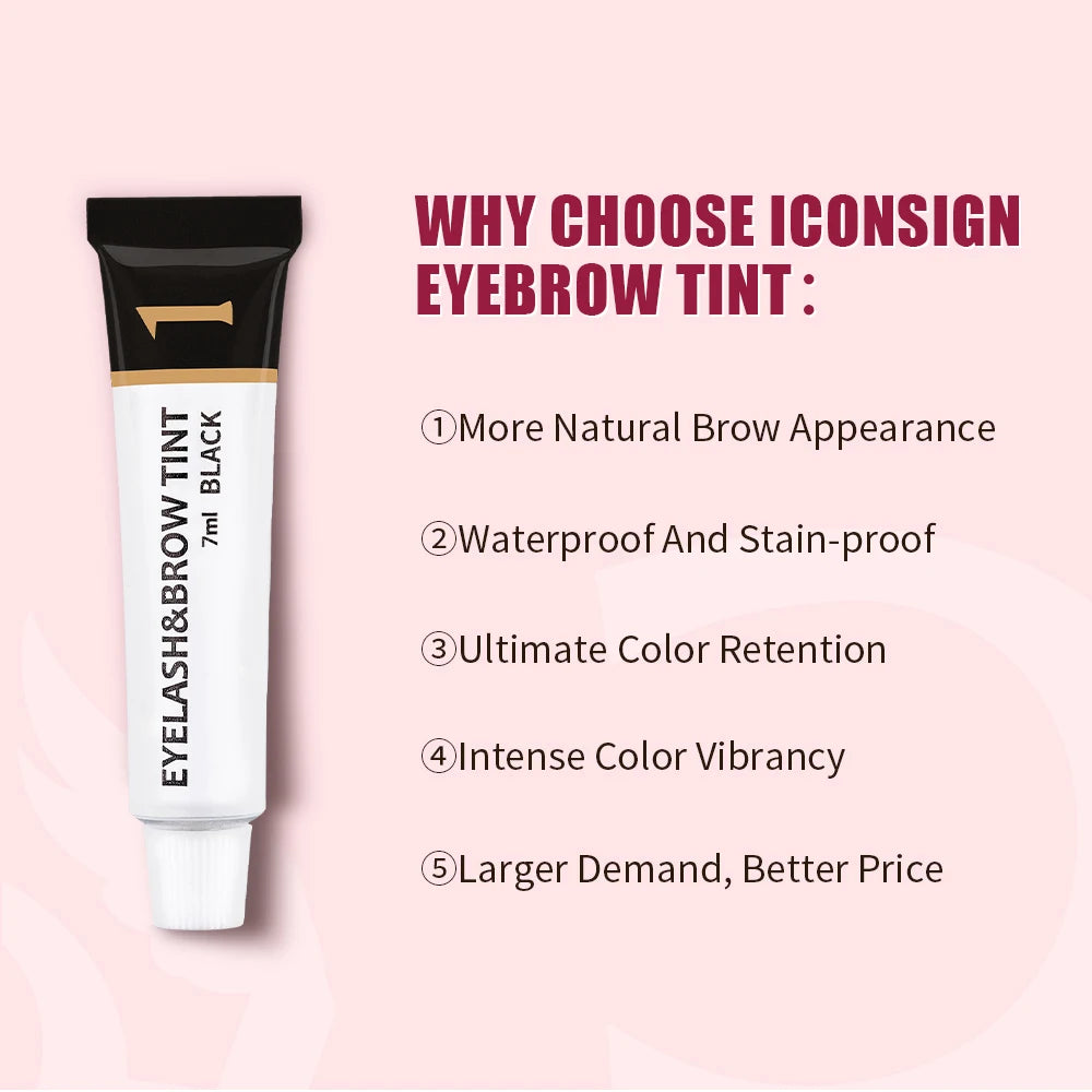 ICONSIGN Eyelash Eyebrow Dye Tint Kit Brow Enhancer Mascara Lift Tinting Tattoo Eyes Makeup Tools mbzr