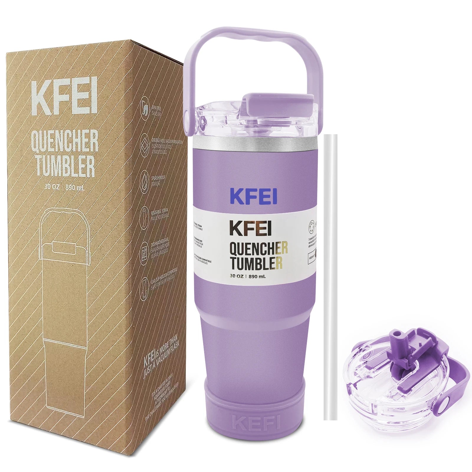 1PCS 30oz Solid Color Double Wall Stainless Tumbler, with Lid And Straw, Keep Warm 12h And Ice 24h, Insulated, Outdoor Stainless mbzr