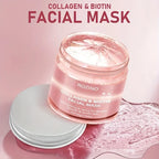 50g Biotin Collagen Day & Night Mask, Hydrates, Keeps Skin Moist And Plump, Firms Skin, Brightens Complexion, Smooths Skin, Makes Skin Look Younger. Suitable for Daily Use And Holiday Gifts, Giving Her A Beautiful Face mbzr