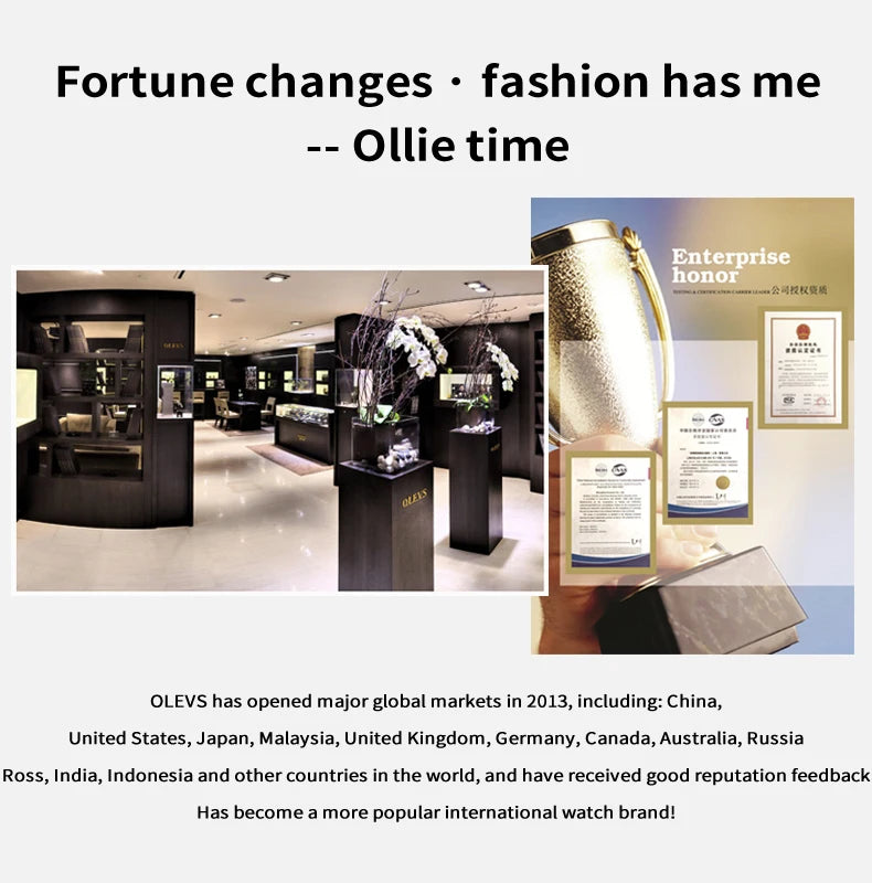 OLEVS 3620 Women Watch Luxury Brand Diamond Quartz Watch Fashion Automatic Calendar Waterproof Women Watch Bracelet Set Reloj