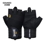 GOUNOD Weightlifting Gloves Wristband Support Breathable Anti-Slip Sports Gym Gloves Bodybuilding Powerlifting Fitness Training mbzr