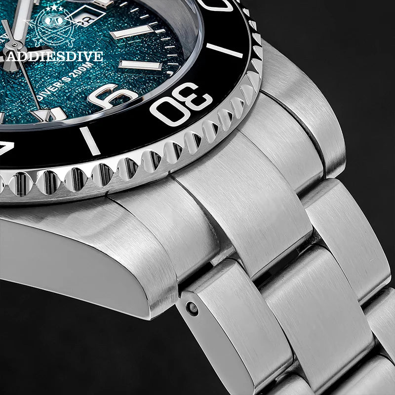 ADDIESDIVE 2026 New Outdoor Diving Quartz Watch Men 200M Waterproof BGW9 Luminous Calendar Display Stainless Steel Wristwatches mbzr