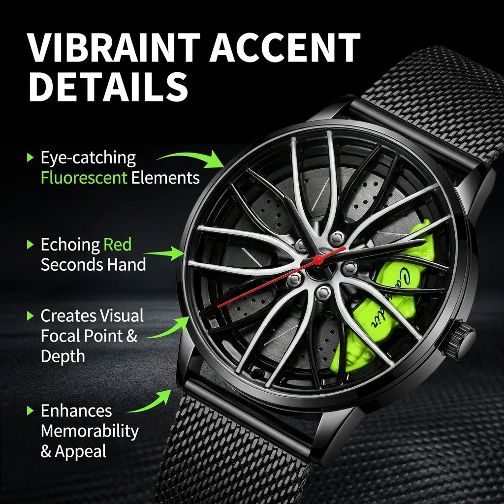 1pcs Men's Black Green Alloy Band Luxury Business Luminous Quartz Watch for Party Holiday Gift mbzr