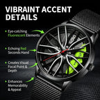 1pcs Men's Black Green Alloy Band Luxury Business Luminous Quartz Watch for Party Holiday Gift mbzr
