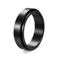 Men's and women's 8mm stainless steel wedding ring, rotatable, stress-relieving - fashionable jewelry for birthday and festival gifts