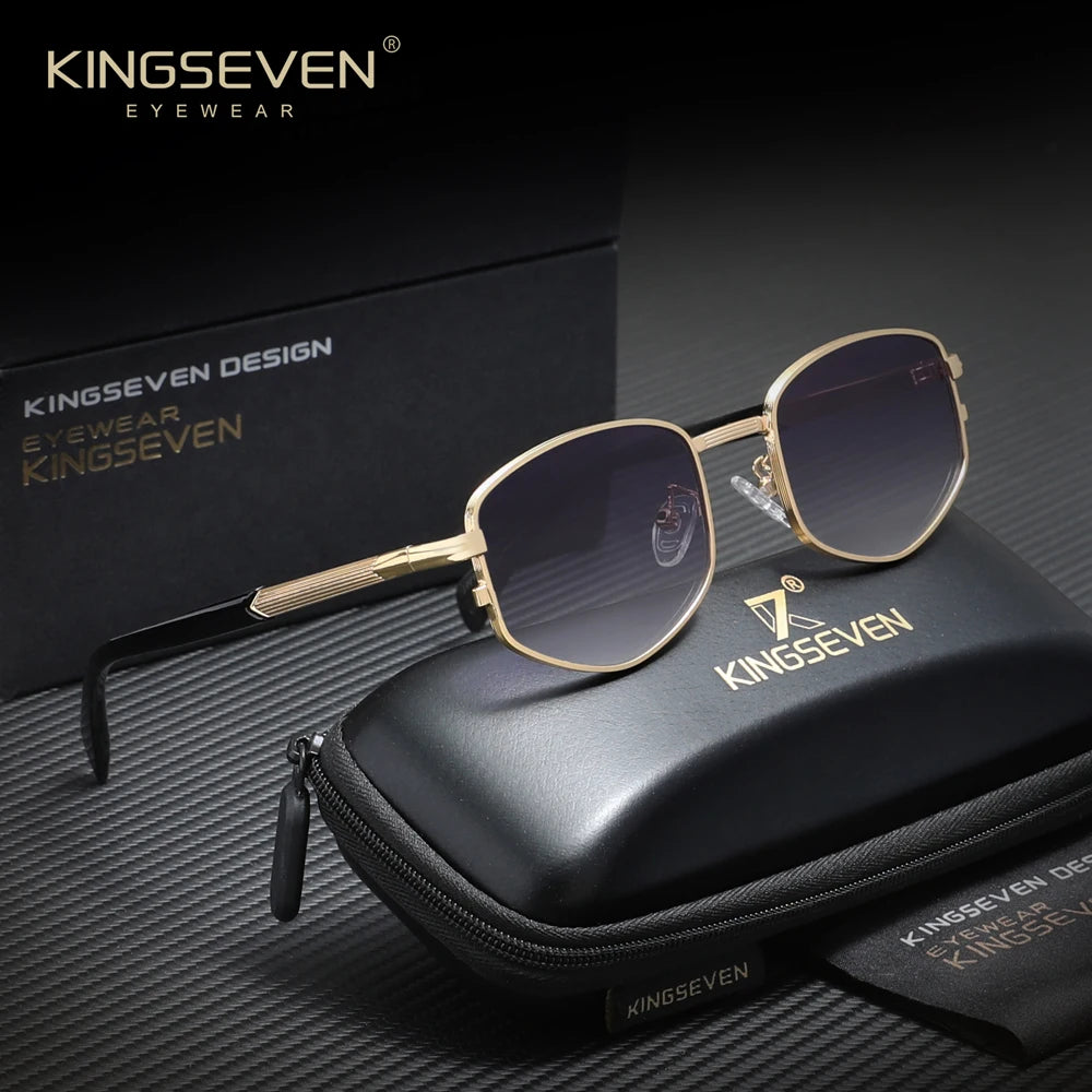 KINGSEVEN Sunglasses Men Oval Frame Glasses High Quality Vintage Driving Luxury Women Causal Eyewear