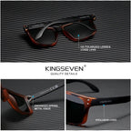KINGSEVEN Rectangle Retro TR90 Polarized Sunglasses Women Men Cycling UV400 Climbing Glasses Anti-glare Outdoor Sports Eyewear