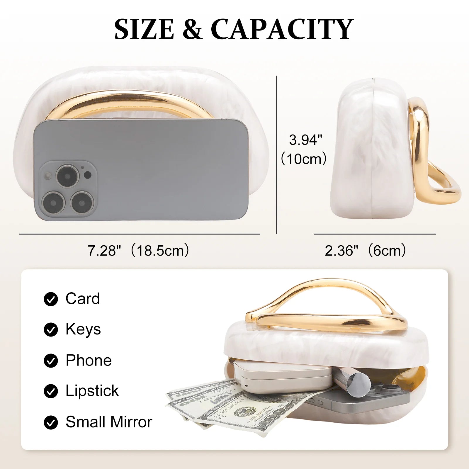 Acrylic Luxury Box Clutch Handbag For Women Evening Banquet Bags Wedding Party Chain Crossbody Shoulder Bag Ladies Dinner Purses