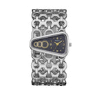 YaLaLuSi Unique Asymmetrical Triangle Gold Ladies Watch White  Dial Hollow Interlocked Chain Bracelet Avant-Garde Designer Minimal Elegant Quartz Wristwatch For Women
