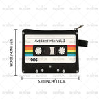 Cute Tape Cassette Case Graphic Print Coin Purses Women Men Wallet ID Credit Card Lipstick Key Storage Bag Money Coin Bag