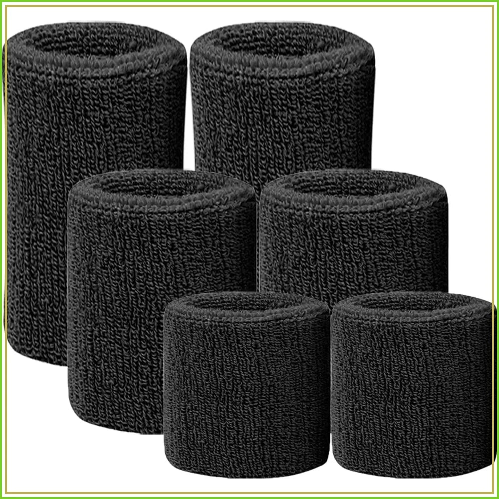 6-Pack Moisture Wicking Sweatbands for Sports, Tennis, Basketball, Running, Gym mbzr