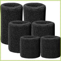 6-Pack Moisture Wicking Sweatbands for Sports, Tennis, Basketball, Running, Gym mbzr