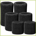 6-Pack Moisture Wicking Sweatbands for Sports, Tennis, Basketball, Running, Gym mbzr
