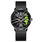 1pcs Men's Black Green Alloy Band Luxury Business Luminous Quartz Watch for Party Holiday Gift mbzr