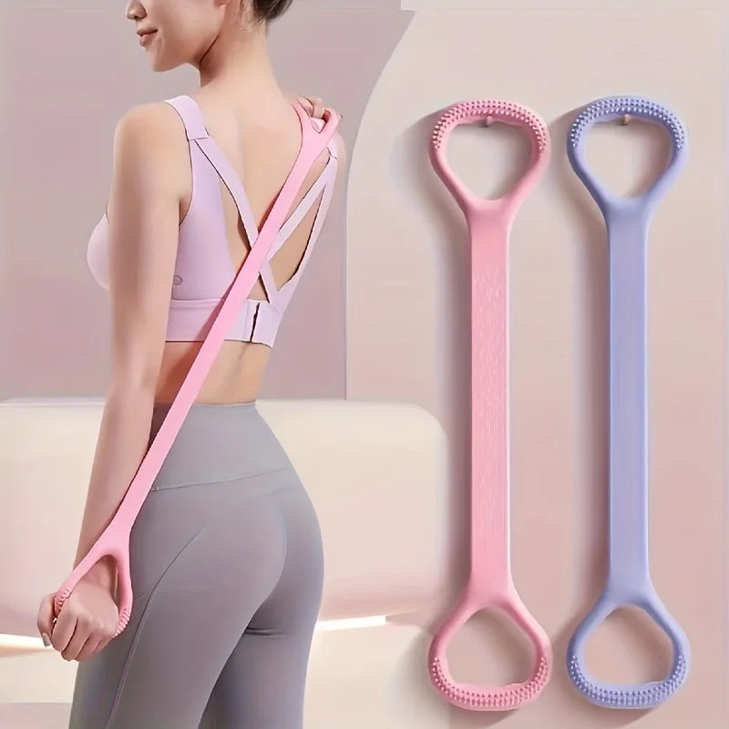 One Piece of 8-Shaped Proflex Yoga Resistance Band - High-Quality Elastic Fitness Stretching Rope Designed for Back Stretching, mbzr