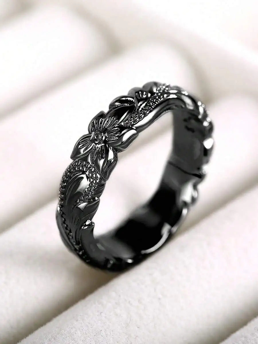 1pc Elegant Flower Design Ring, Gift For Women, Suitable For Wedding, Engagement, Anniversary, Party And Other Occasions