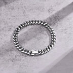 Vnox 6/8/10/12mm Cuban Chain Bracelets for Men Women, Solid Stainless Steel Curb Link Chain Wristband Jewelry
