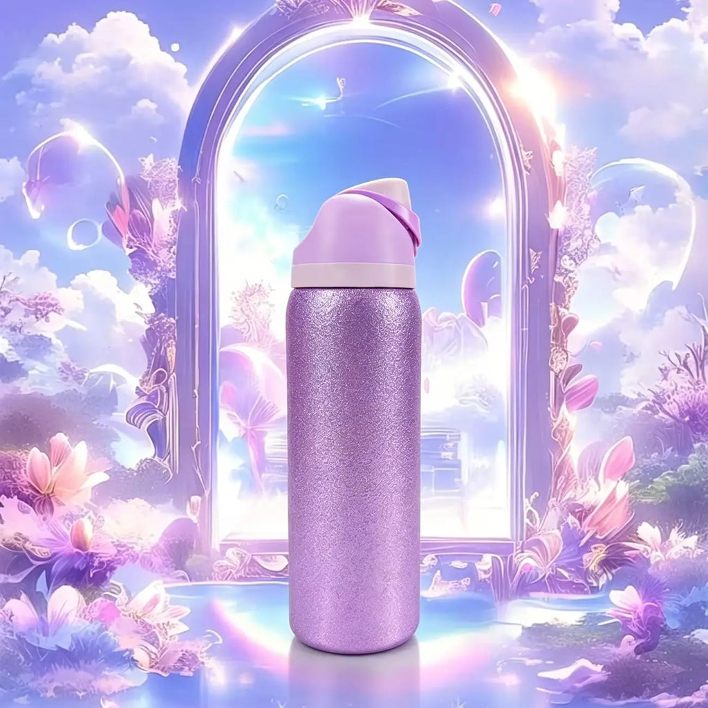 Owalaa diamond purple 32oz/945ml stainless steel insulated water bottle with straw,for daily sports outdoor,perfect gift mbzr