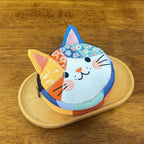 Waterproof Patchwork Coin Purse Cat Zipper Design Makeup Bag Travel Storage Bag Home Travel mbzr