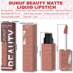 Matte Velvet Lipstick Lip Gloss Waterproof Smooth Long-Lasting Non-sticky Non-transfer Deep Red Nude Y2K Daily&Party Makeup Gift mbzr